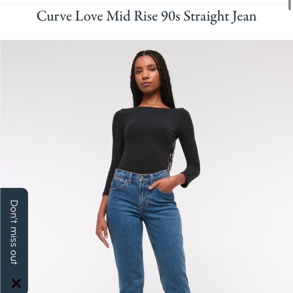 Abercrombie & Fitch 90s Straight Mid Rise Curve Love